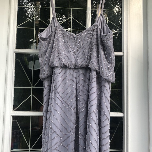 NWT Adrianna Papell beaded long dress - Picture 4 of 7